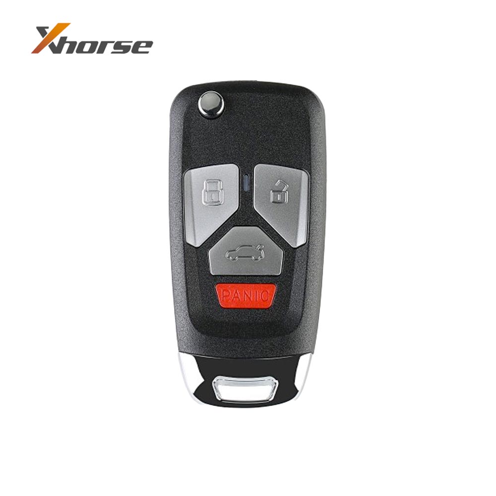 Xhorse VVDI XKAU02EN Universal Flip Wired Remote Key Audi Style 3 + Panic Buttons