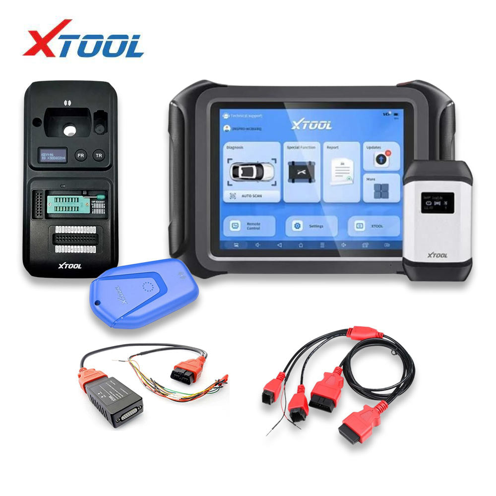 XTOOL - D9S PRO - Full System Diagnostic Tool and KC501 Key Chip Programmer with Blue Smart Key Emulator and Adapters Kit