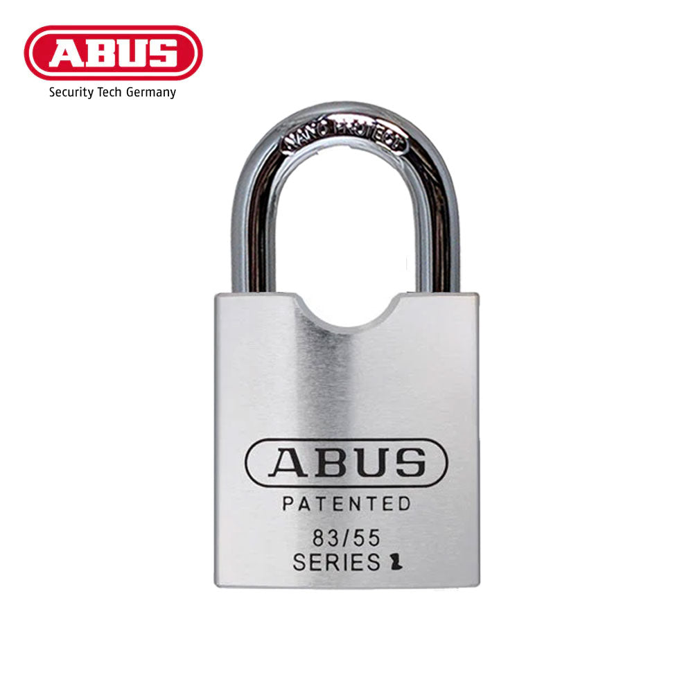 ABUS - 83/55 - Rekeyable Corrosion Resistant Steel Padlock with Optional Shackle Length and Optional Keyway - 2-11/64 Inch Width