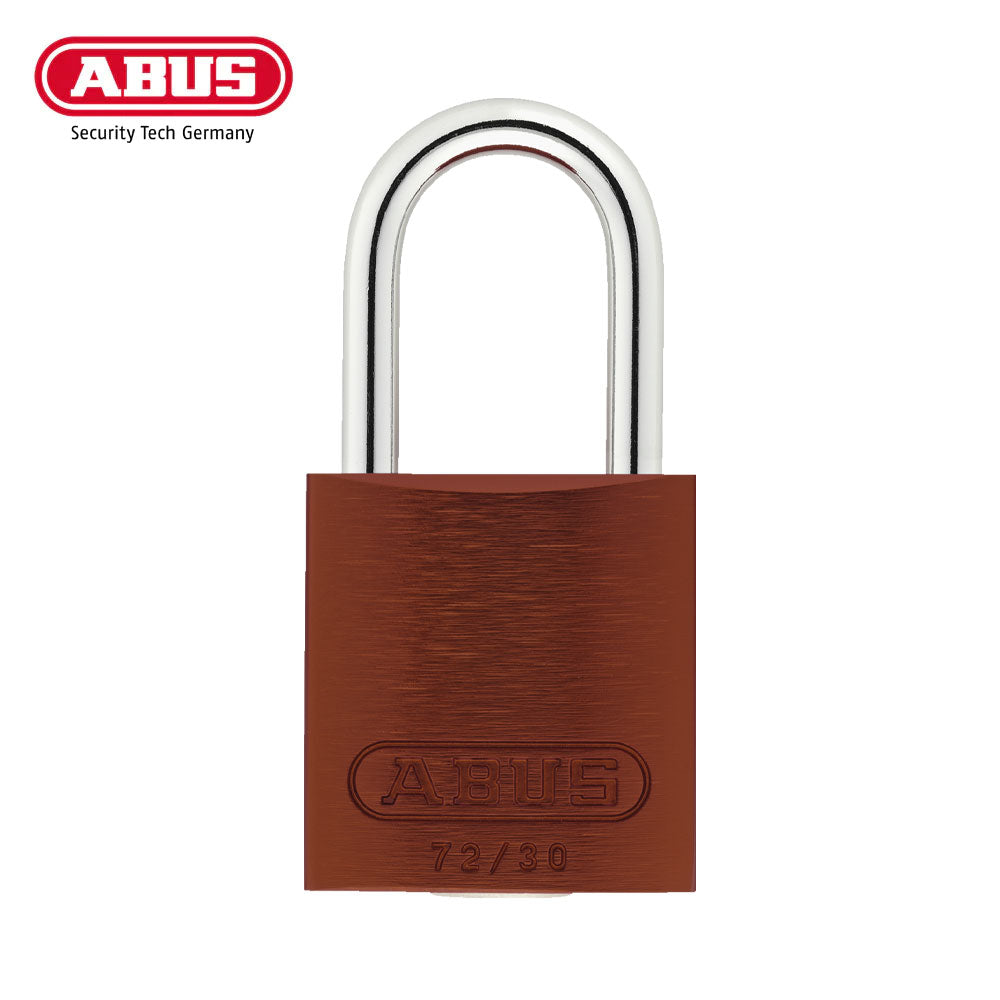 ABUS - 72/30 - Extreme Heat Resistant Rekeyeable Solid Anodized Aluminum Padlock with Optional Finish and Optional Keying - 1-17/64 Inch Width