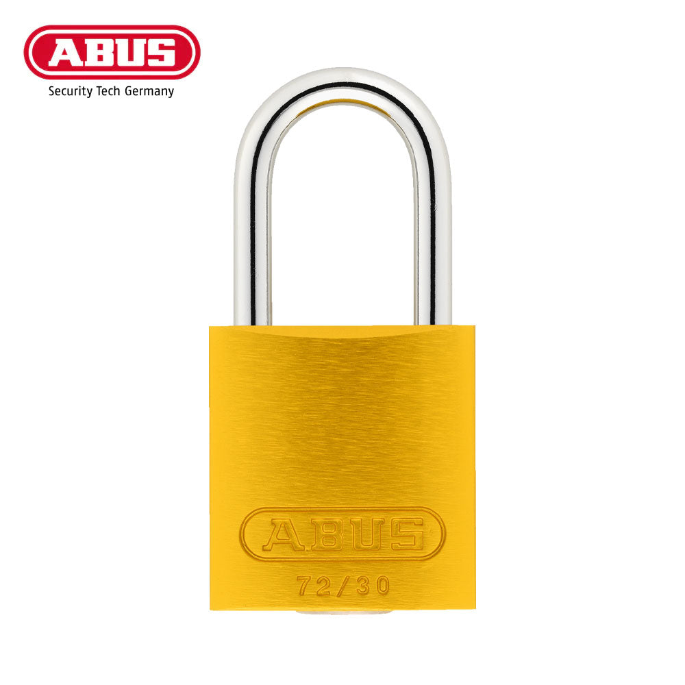 ABUS - 72/30 - Extreme Heat Resistant Rekeyeable Solid Anodized Aluminum Padlock with Optional Finish and Optional Keying - 1-17/64 Inch Width