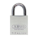 ABUS - 83AL/45 - Rekeyable Weatherproof Corrosion Resistant Brushed Aluminum Padlock with Optional Shackle Length and Optional Keying - 1-27/32 Inch Width