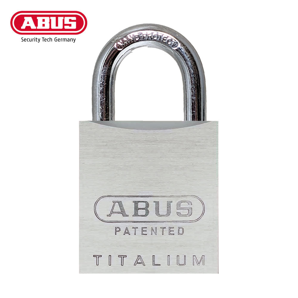 ABUS - 83AL/45 - Rekeyable Weatherproof Corrosion Resistant Brushed Aluminum Padlock with Optional Shackle Length and Optional Keying - 1-27/32 Inch Width