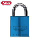 ABUS - 83AL/45 - Rekeyable Weatherproof Corrosion Resistant Blue  Aluminum Padlock with Optional Shackle Length and Optional Keying - 1-27/32 Inch Width