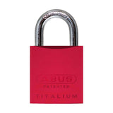 ABUS - 83AL/45 - Rekeyable Weatherproof Corrosion Resistant Red Aluminum Padlock with Optional Shackle Length and Optional Keying - 1-27/32 Inch Width