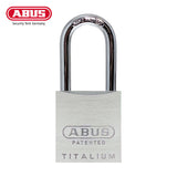 ABUS - 83AL/45 - Rekeyable Weatherproof Corrosion Resistant Brushed Aluminum Padlock with Optional Shackle Length and Optional Keying - 1-27/32 Inch Width