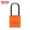 ABUS - 83AL/45 - Rekeyable Weatherproof Corrosion Resistant Orange Aluminum Padlock with Optional Shackle Length and Optional Keying - 1-27/32 Inch Width