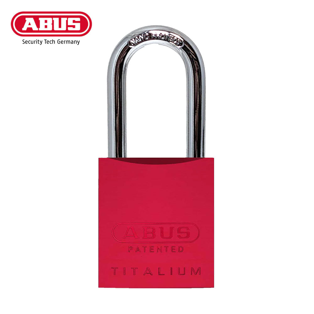 ABUS - 83AL/45 - Rekeyable Weatherproof Corrosion Resistant Red Aluminum Padlock with Optional Shackle Length and Optional Keying - 1-27/32 Inch Width