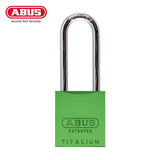 ABUS - 83AL/45 - Rekeyable Weatherproof Corrosion Resistant Green Aluminum Padlock with Optional Shackle Length and Optional Keying - 1-27/32 Inch Width