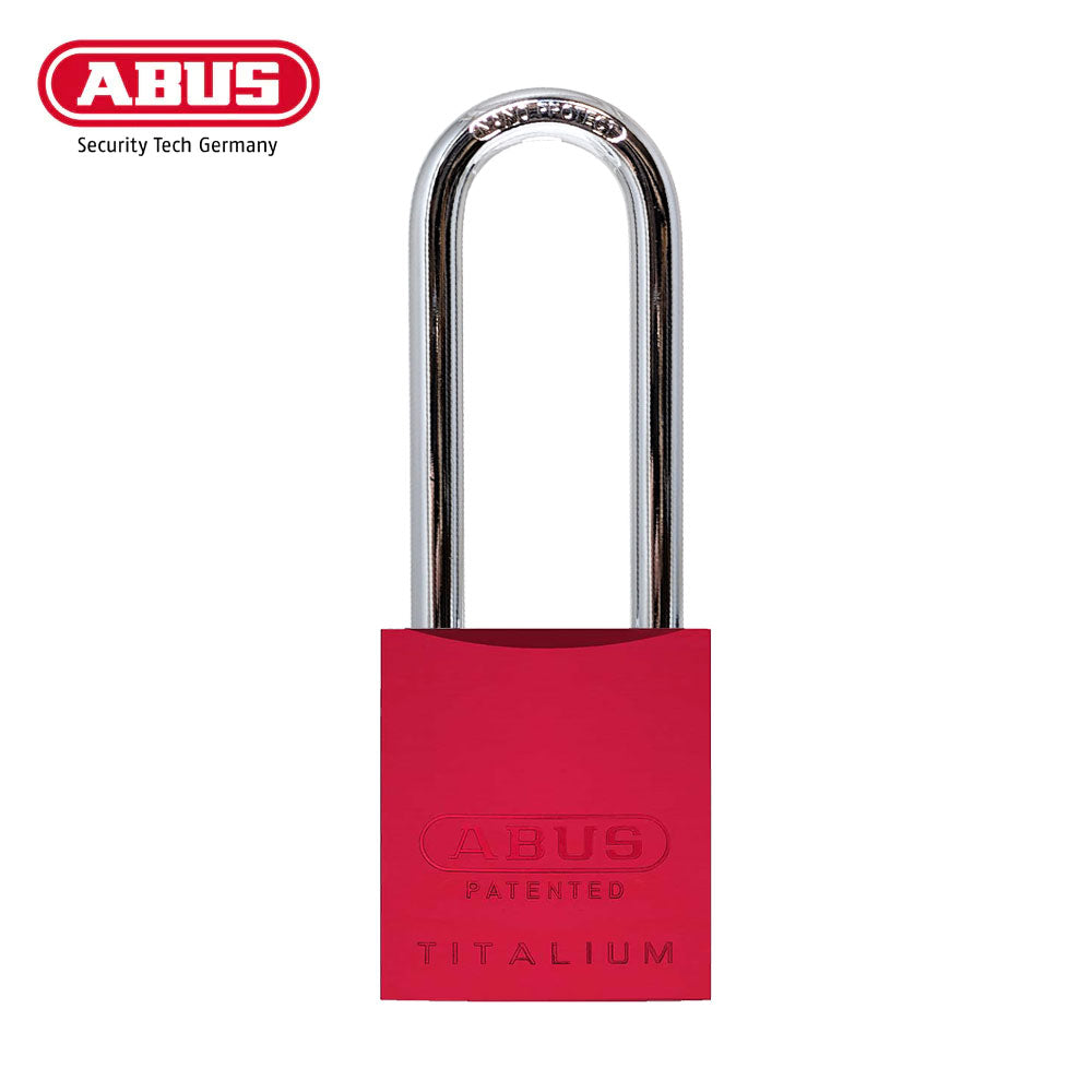 ABUS - 83AL/45 - Rekeyable Weatherproof Corrosion Resistant Red Aluminum Padlock with Optional Shackle Length and Optional Keying - 1-27/32 Inch Width