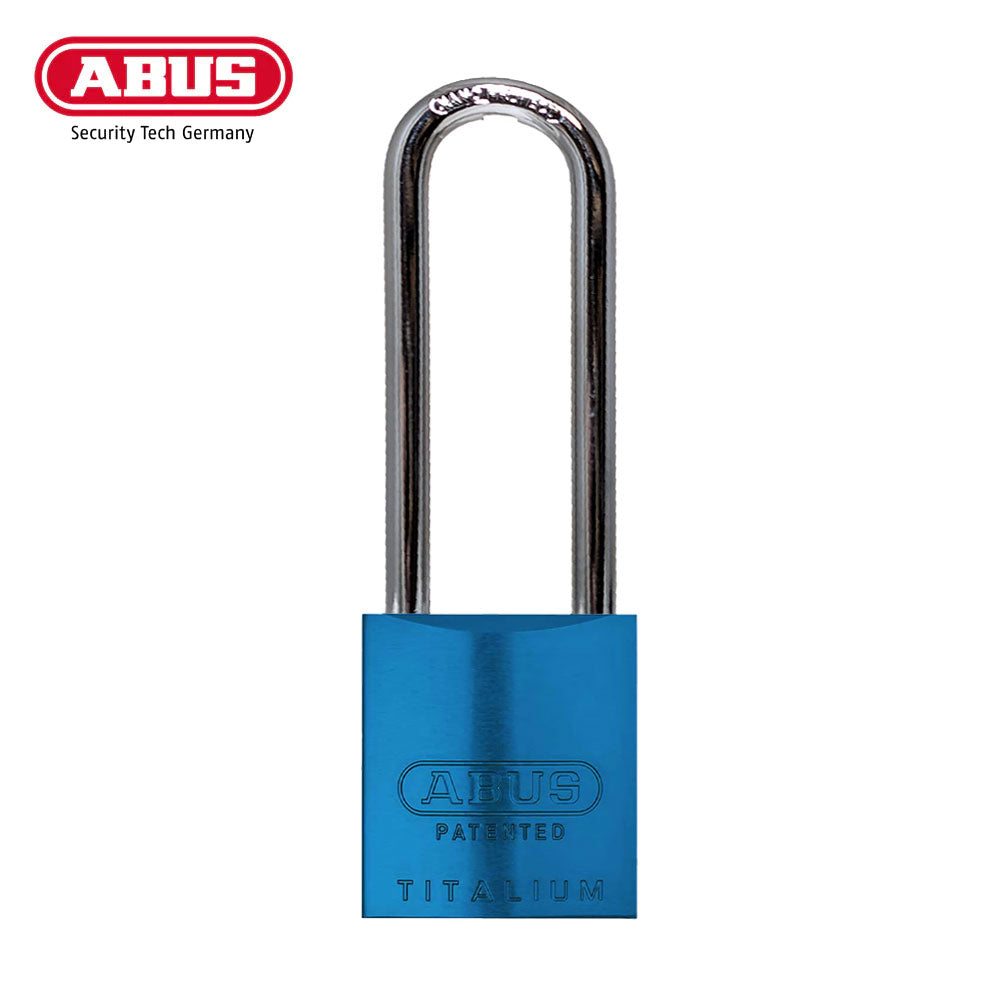 ABUS - 83AL/45 - Rekeyable Weatherproof Corrosion Resistant Blue  Aluminum Padlock with Optional Shackle Length and Optional Keying - 1-27/32 Inch Width