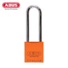 ABUS - 83AL/45 - Rekeyable Weatherproof Corrosion Resistant Orange Aluminum Padlock with Optional Shackle Length and Optional Keying - 1-27/32 Inch Width