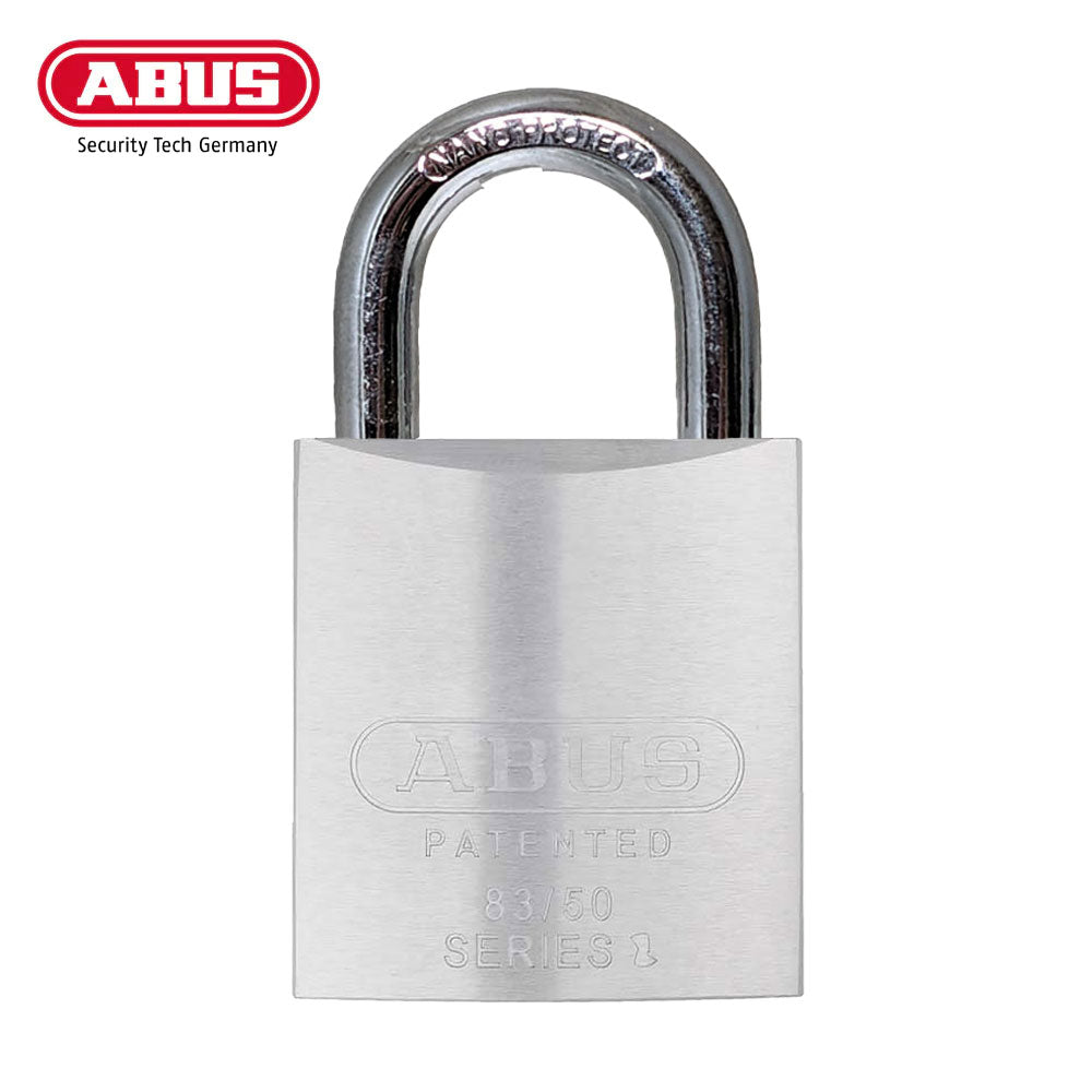 ABUS - 83/50 - Ever Composite Corrosion Resistant Chrome Solid Brass Padlock with Optional Shackle Length and Optional Keyway - 1-57/64 Inch Width