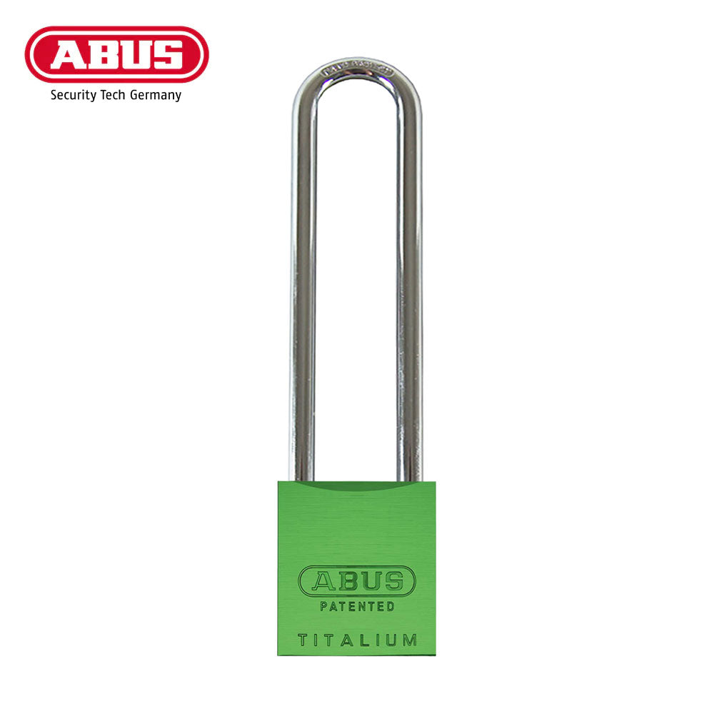 ABUS - 83AL/45 - Rekeyable Weatherproof Corrosion Resistant Green Aluminum Padlock with Optional Shackle Length and Optional Keying - 1-27/32 Inch Width