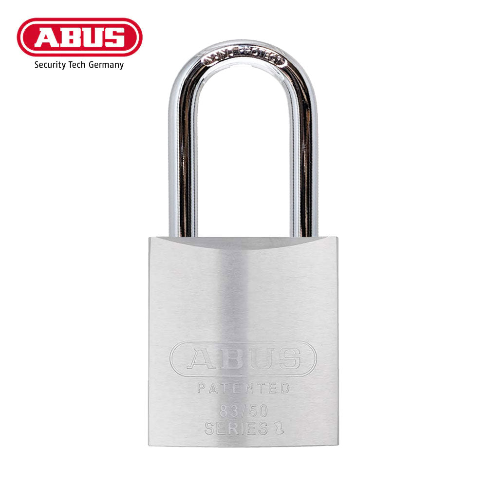 ABUS - 83/50 - Ever Composite Corrosion Resistant Chrome Solid Brass Padlock with Optional Shackle Length and Optional Keyway - 1-57/64 Inch Width