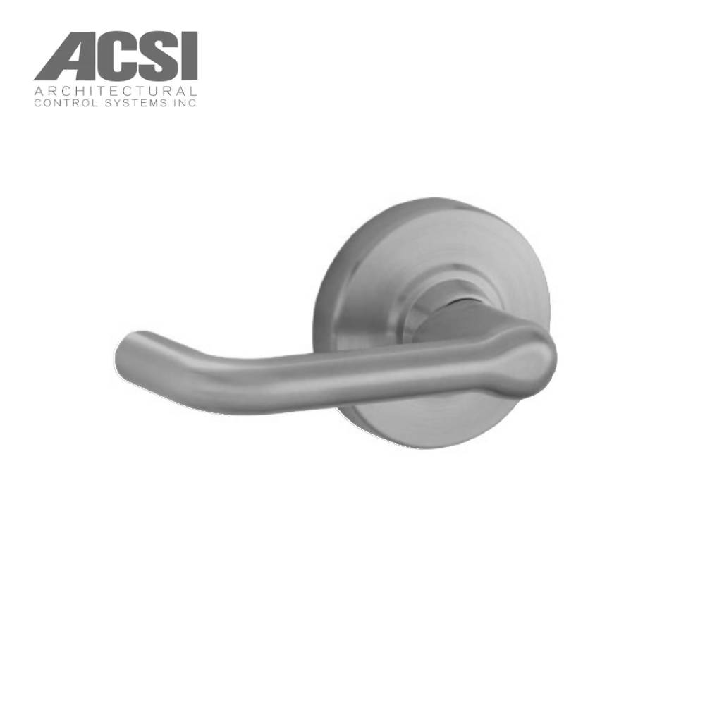 ACSI - ACND12DEL-TLR - Electric Cylindrical Reversible Lock with Tubular Lever and Fail Safe Exit Only - Grade 1