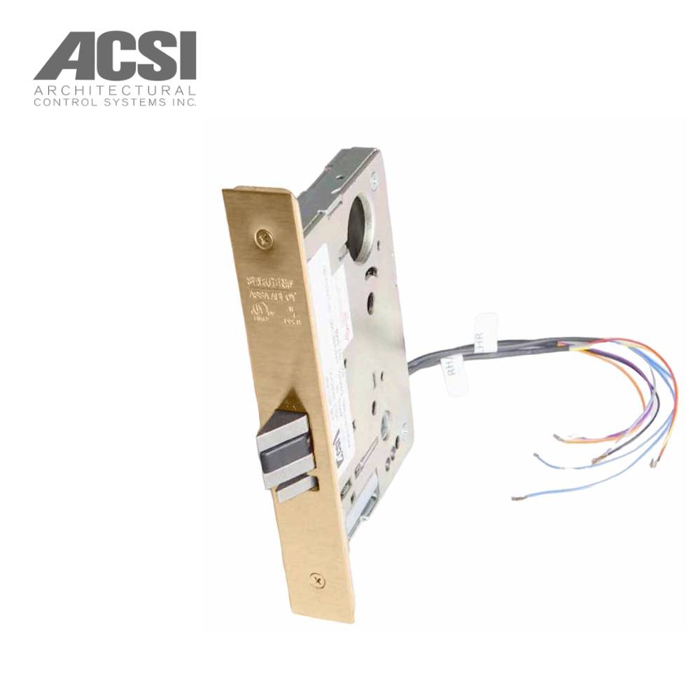 ACSI - M1510M-AE-1-8205-LW1 - Entry Mortise Lever Lock - Fail Safe with LW1 Escutcheon Design - Authorized Egress - Less Cylinder and Sargent 8200 Series Office - 26D (Satin Chrome)