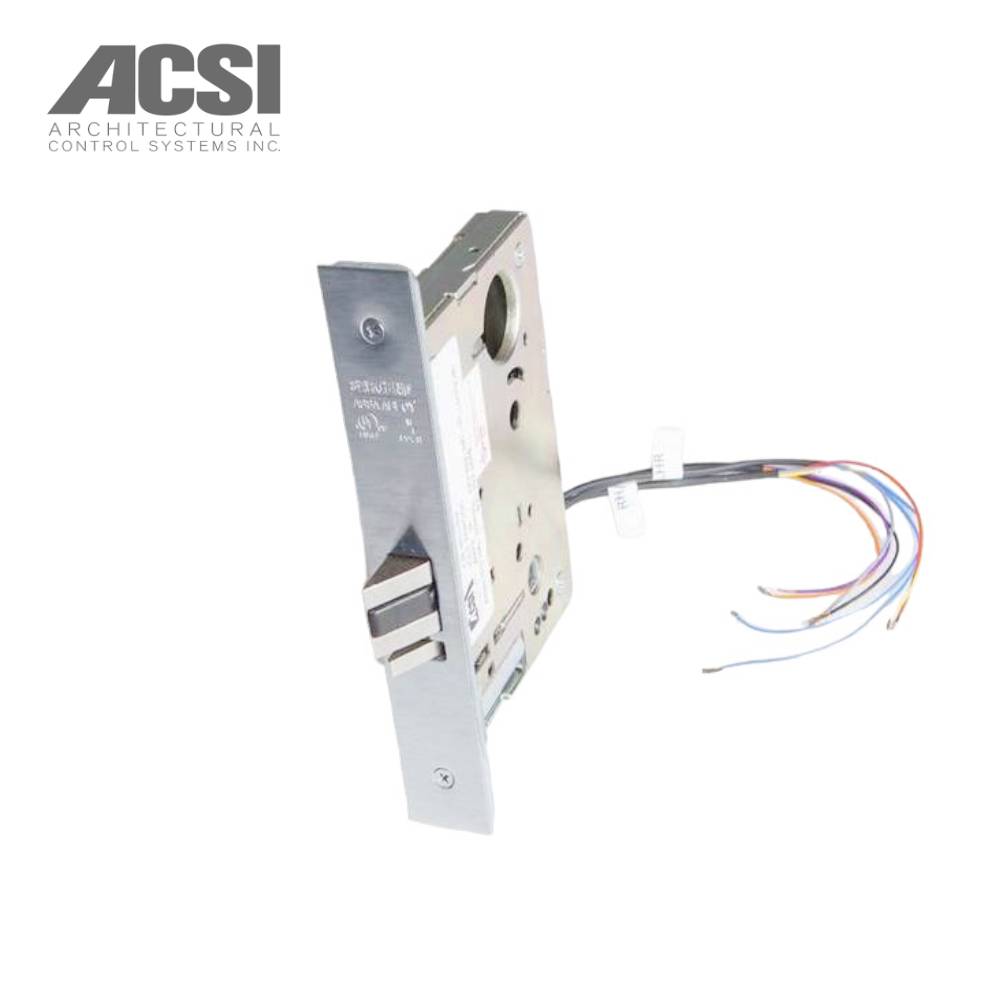 ACSI - M1510M-AE-1-8205-LW1 - Entry Mortise Lever Lock - Fail Safe with LW1 Escutcheon Design - Authorized Egress - Less Cylinder and Sargent 8200 Series Office - 26D (Satin Chrome)