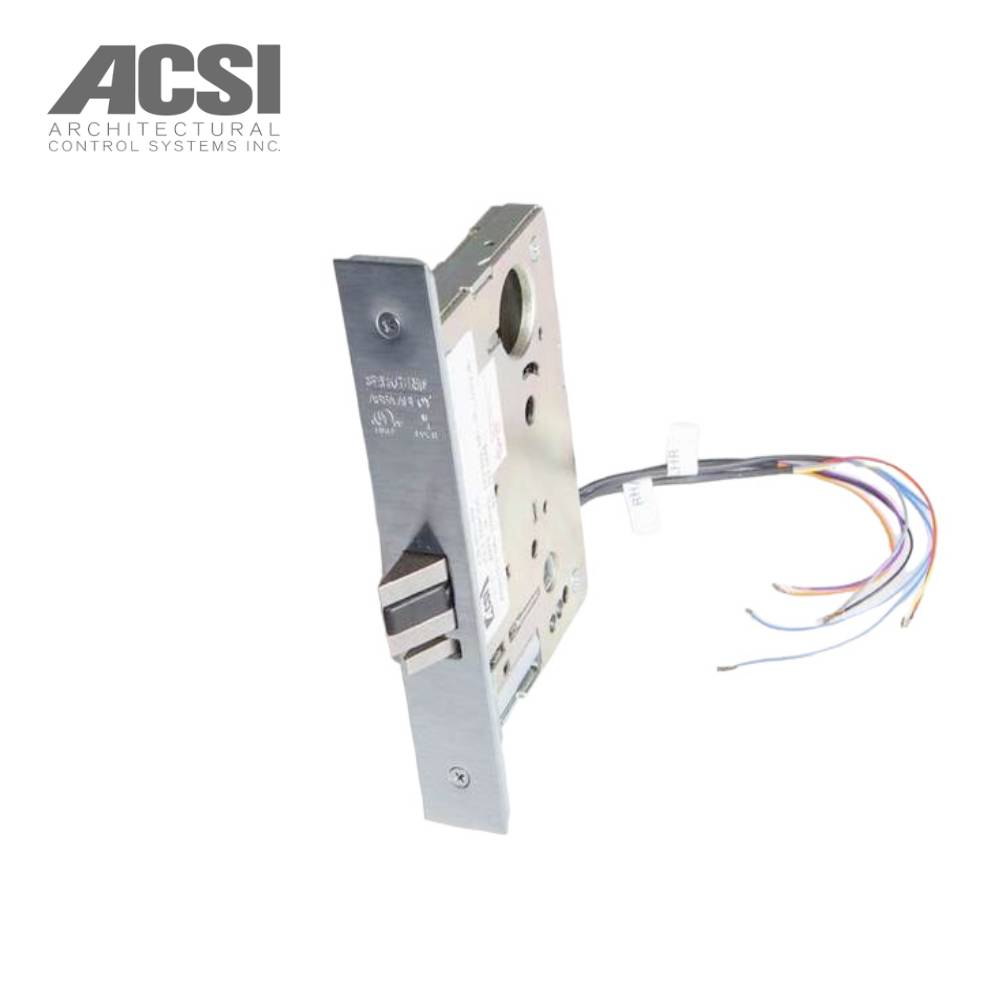 ACSI - M1510M-AE-1-8205-LW1 - Entry Mortise Lever Lock - Fail Safe with LW1 Escutcheon Design - Authorized Egress - Less Cylinder and Sargent 8200 Series Office - 26D (Satin Chrome)