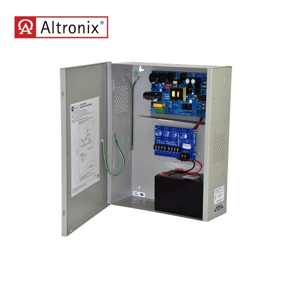 Altronix - AL1012ULX Series - Power Supply or Access Power Controller - Input 115VAC 60Hz at 1.6A - 12VDC at 2.5A. PTC Output - Grey Enclosure