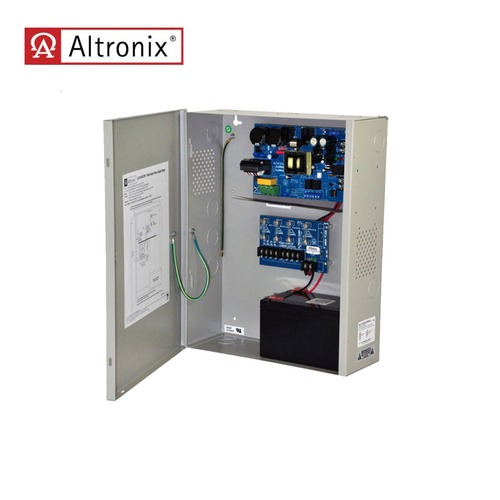 Altronix - AL1012ULX Series - Power Supply or Access Power Controller - Input 115VAC 60Hz at 2.6A - 12VDC Fused Output - Grey Enclosure