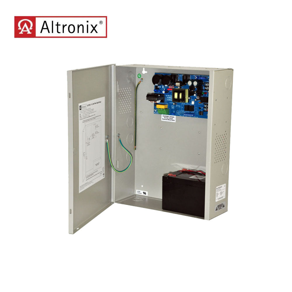 Altronix - AL1012ULX Series - Power Supply or Access Power Controller - Input 115VAC 60Hz at 2.6A - 12VDC Fused Output - Grey Enclosure