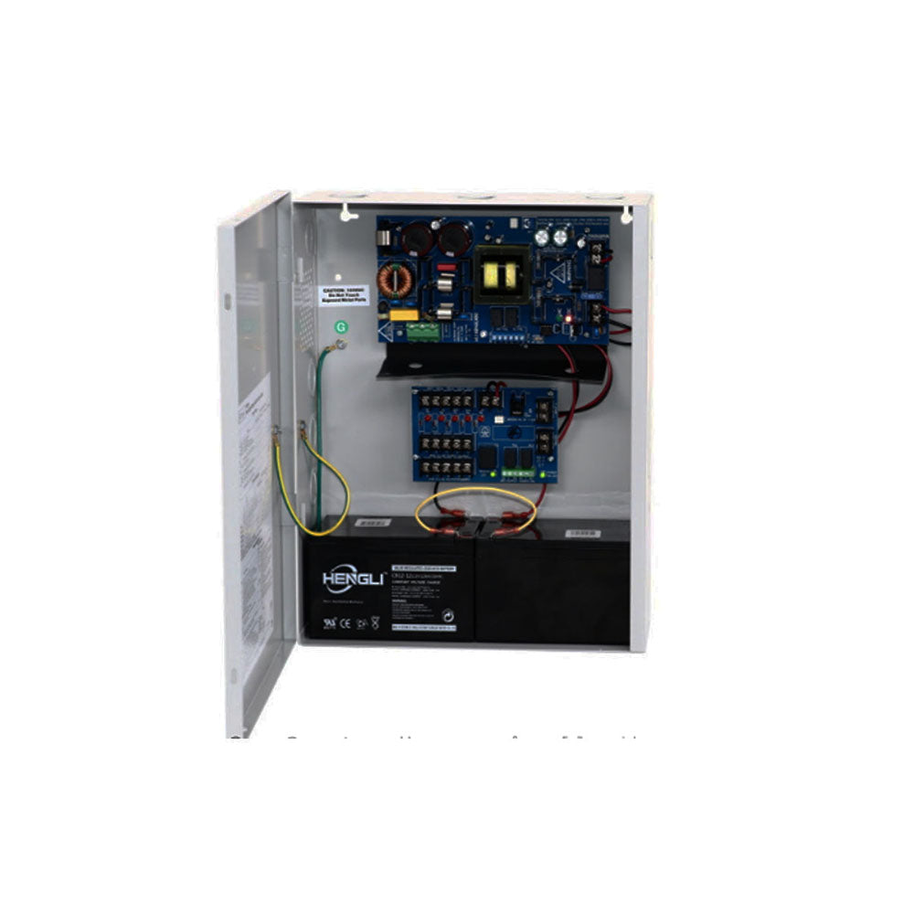 Altronix - AL1024ULM - Power Supply with Fire Alarm Disconnect - 115VAC 60Hz at 4.2A Input and 5 PTC Outputs - Grey Enclosure