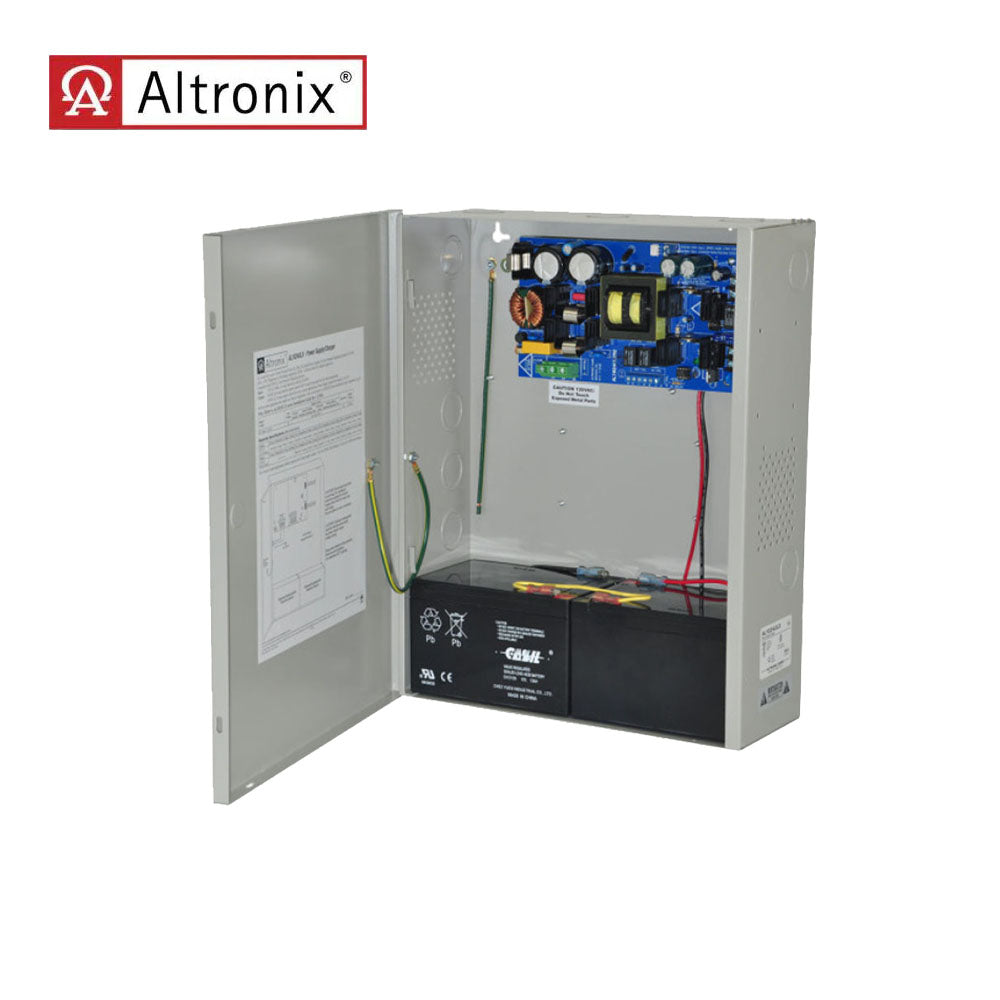 Altronix - AL1024ULX - Power Supply or Charger - 115VAC 60Hz at 4.2A Input and Single Output -  24VDC at 8A or 10A - Grey Enclosure