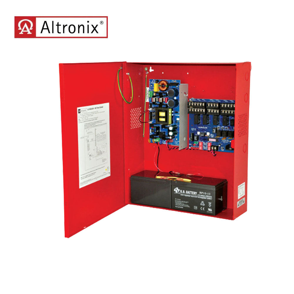 Altronix - AL1042ULADA - NAC Power Extender - 120VAC 60Hz at 5A Input - Class 2 Rated Power Limited Outputs with Red Enclosure