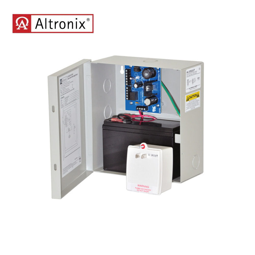 Altronix - AL125ULP - Access Control Power Supply Charger - 24VAC - 2 PTC Outputs - Grey Enclosure Includes Plug-in Transformer