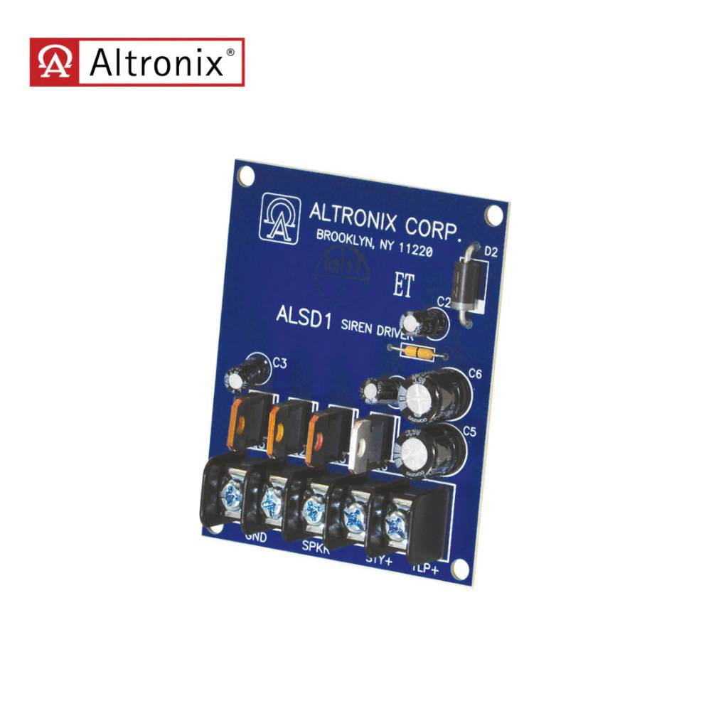 Altronix - ALSD1 - Siren Driver with 6VDC or 12VDC Operation and Steady or Yelp