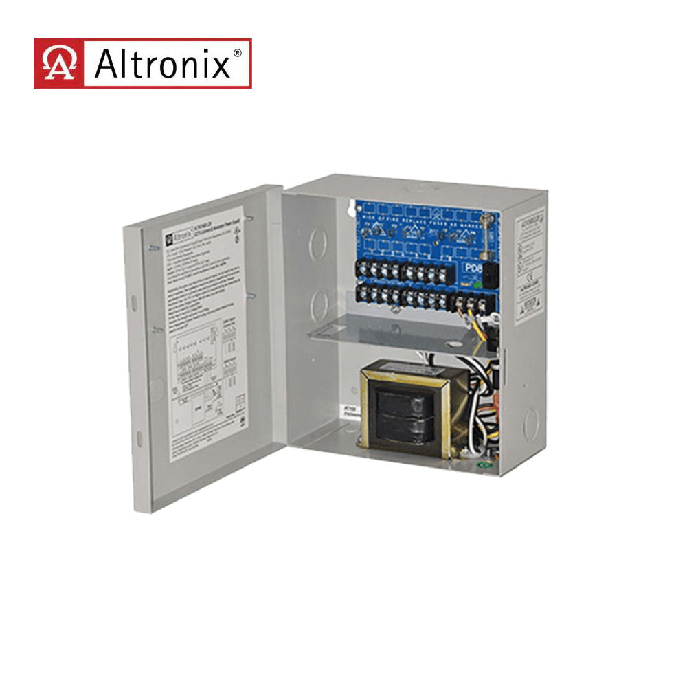 Altronix - ALTV248ULCB - CCTV Power Supply with 8 PTC Protected Outputs Class 2 - Grey Enclosure