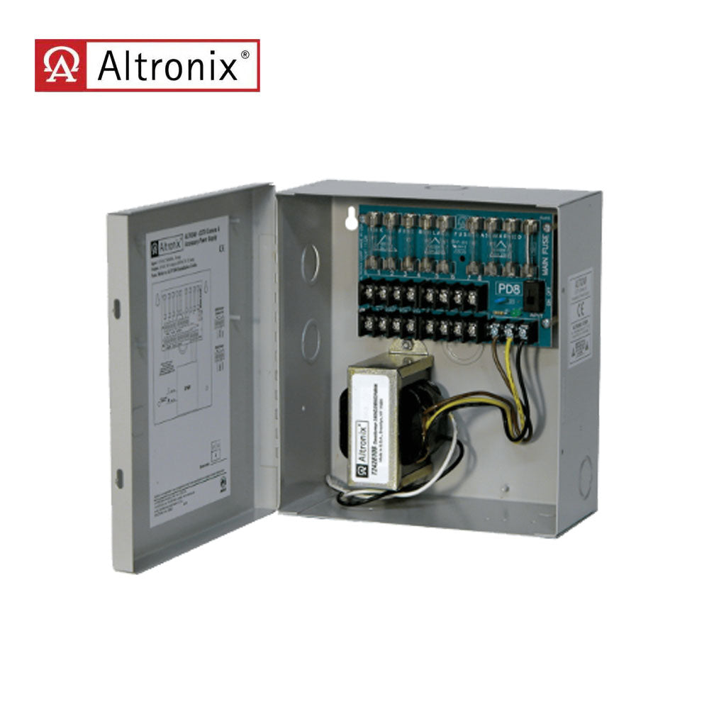 Altronix - ALTV248 - CCTV Power Supply with 8 Fused Outputs - Grey Enclosure