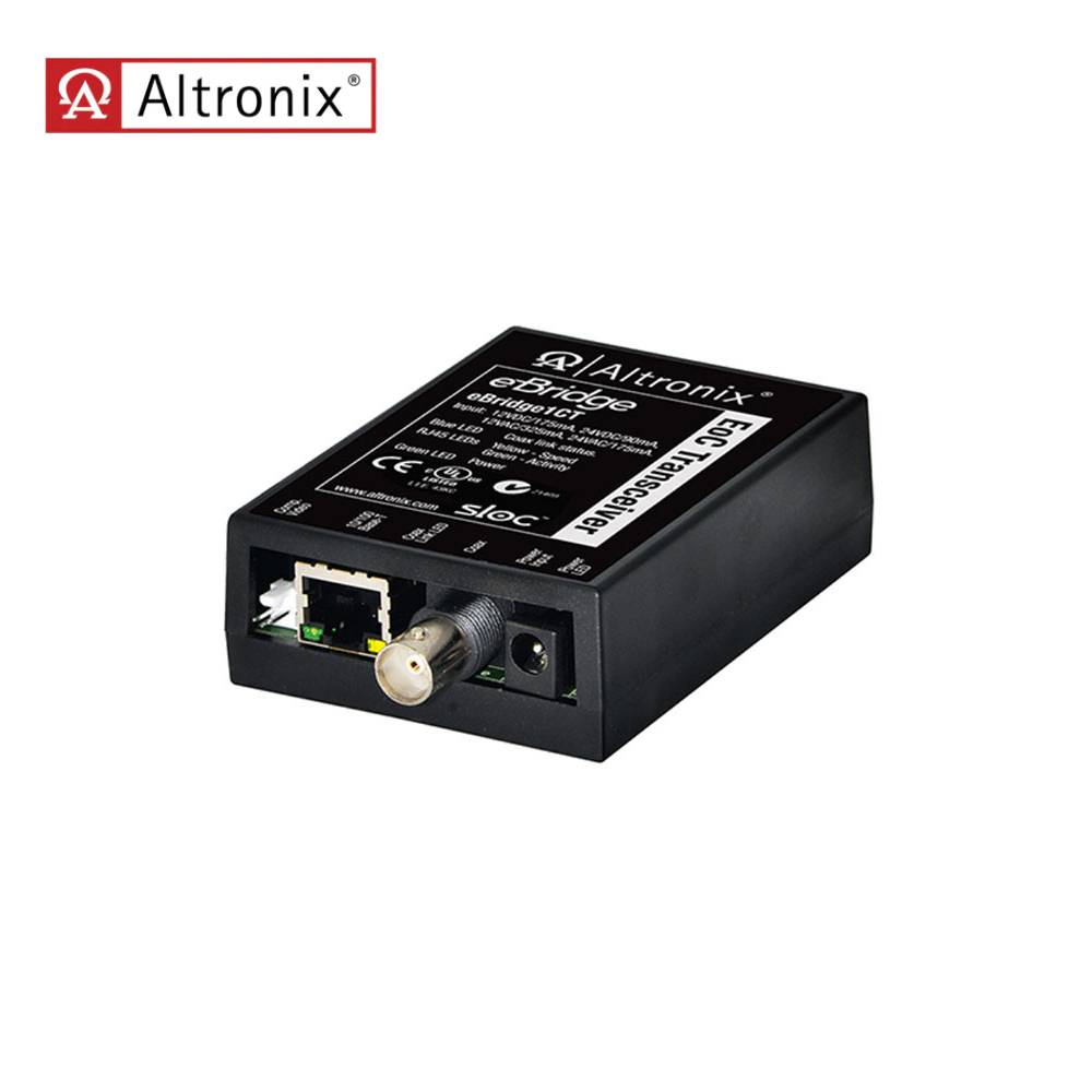 Altronix - EBRIDGE-1CT - IP Over Coax Transceiver Incorporates Security Link Over Coax Technology