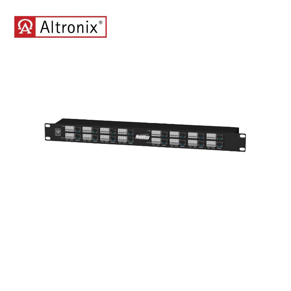 Altronix - HUBWAYH16 - UTP Passive Transceiver Hub with Optional Pass-Thru Power Feature - 16 Channel