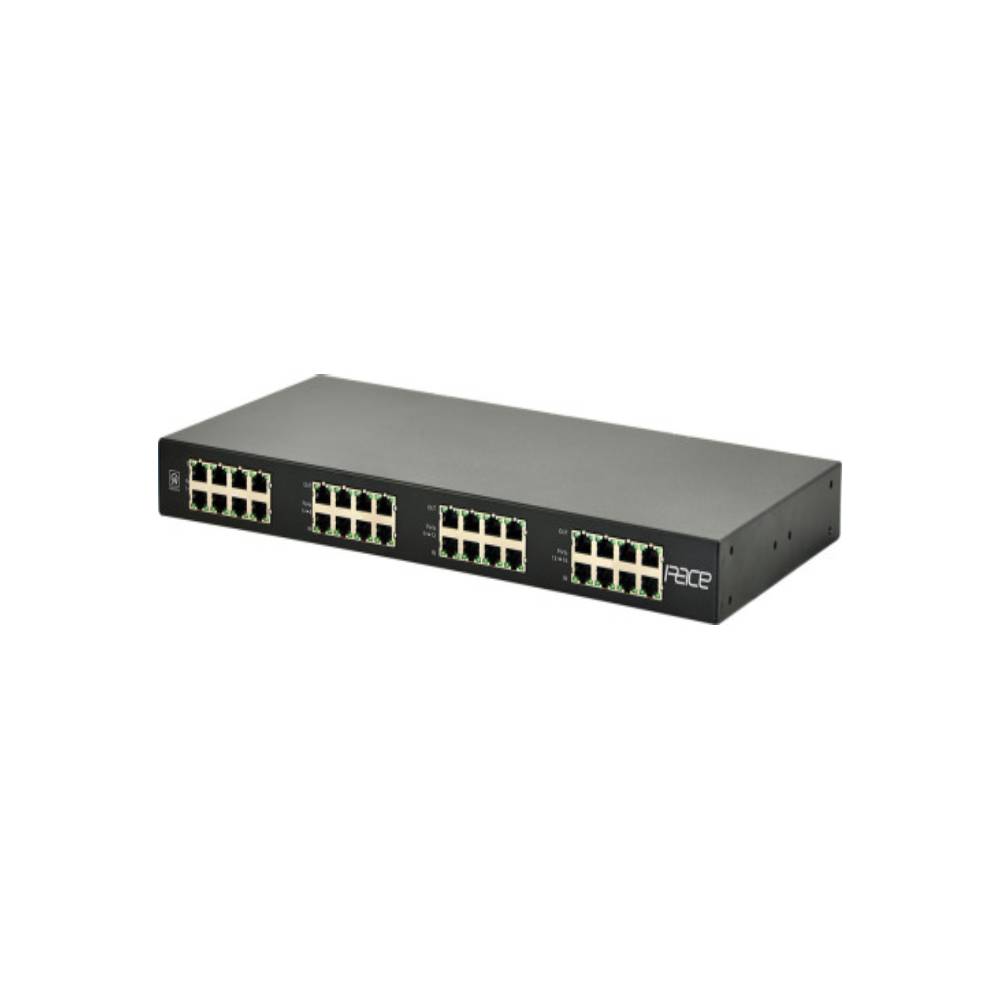 Altronix - PACE16PRM - IP and POE+ Over Extended Distance CAT5E Receiver 16 Ports Powered Midspan or Endspan