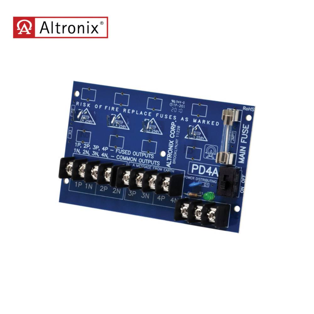 Altronix - PD4CB - Power Distribution Module 4 PTC Power Supply