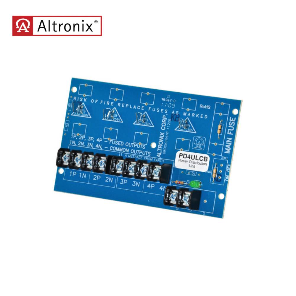 Altronix - PD4ULCB - UL Listed Power Distribution Module 4 PTC Power Supply