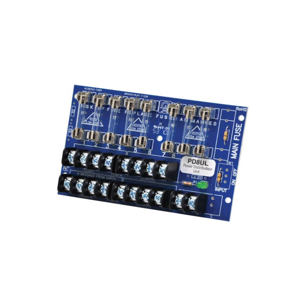 Altronix - PD8UL - UL Listed Power Distribution Module 8 Fused Power Supply