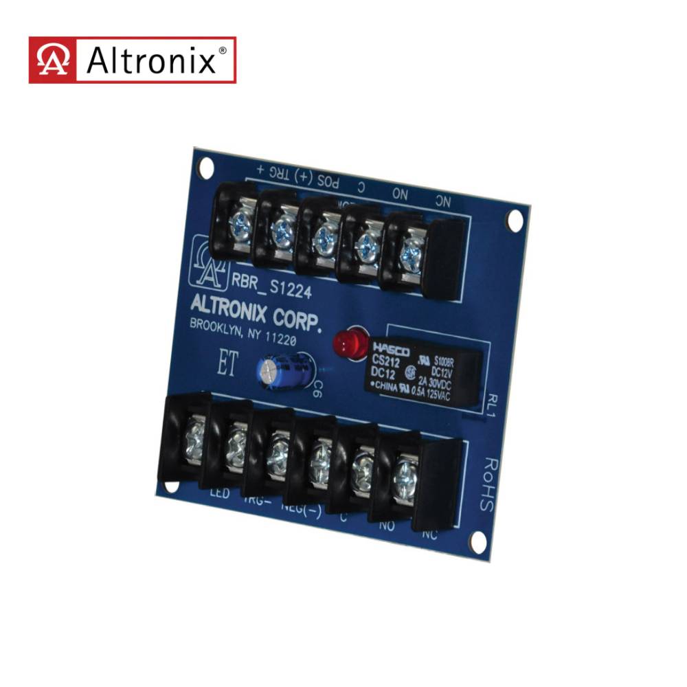 Altronix - RBR1224 - Electronic Toggle/Ratchet Relay - 12VDC to 24VDC