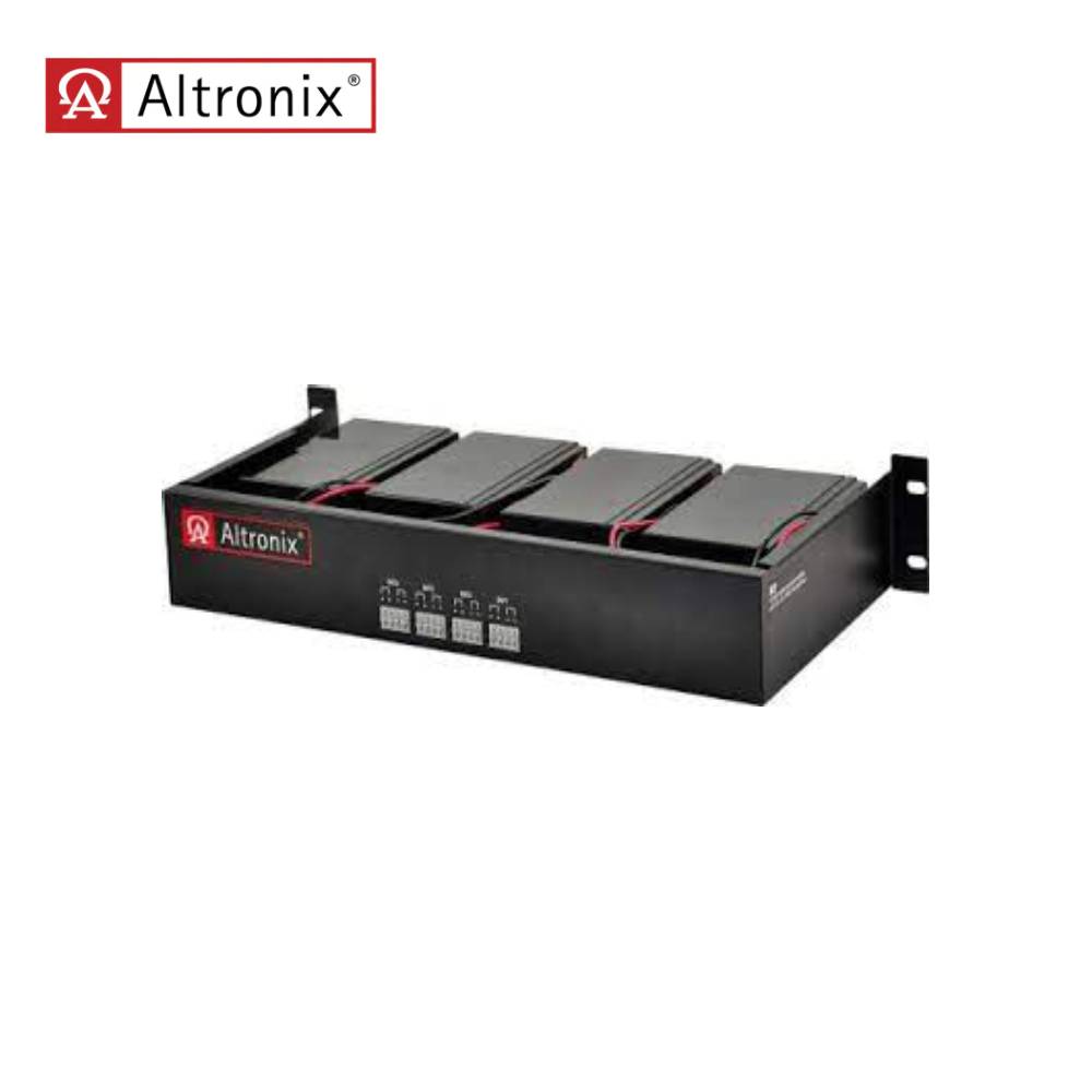 Altronix - RE2 - Rack Mount Battery Enclosure with 19 Guage and Fits 12VDC/7AH Batteries - Black Enclosure