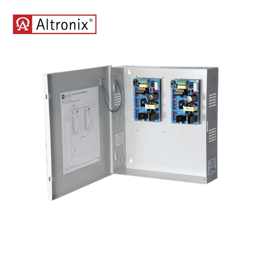 Altronix - SAV182D - CCTV DC Power Supply with 1.5A Input - 18 PTC Protected Class 2 Outputs 12VDC at 11A Max - Grey Enclosure