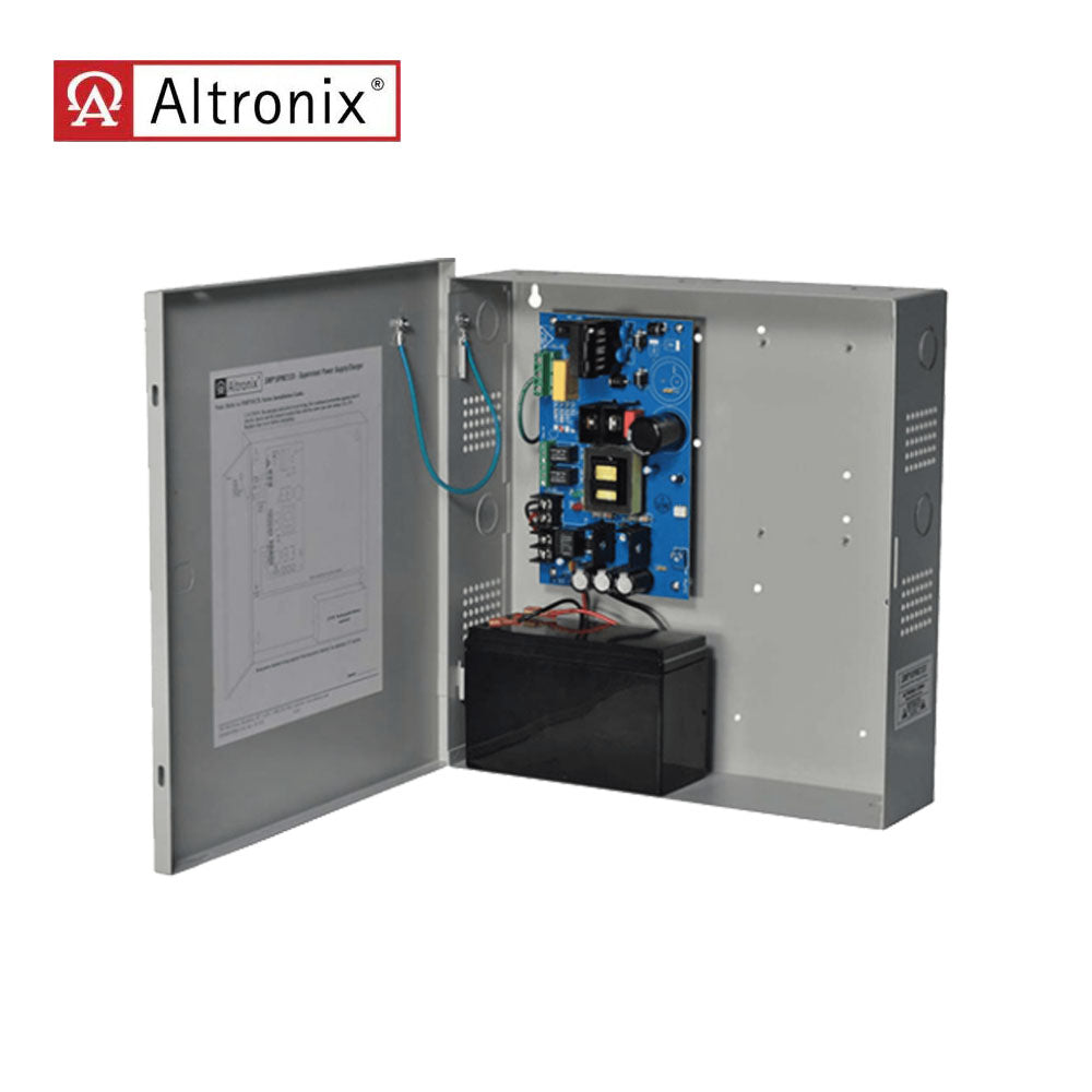 Altronix - SMP10PMC12X - Supervised Power Supply Charger - Single Output 12VDC at 10A - Grey Enclosure