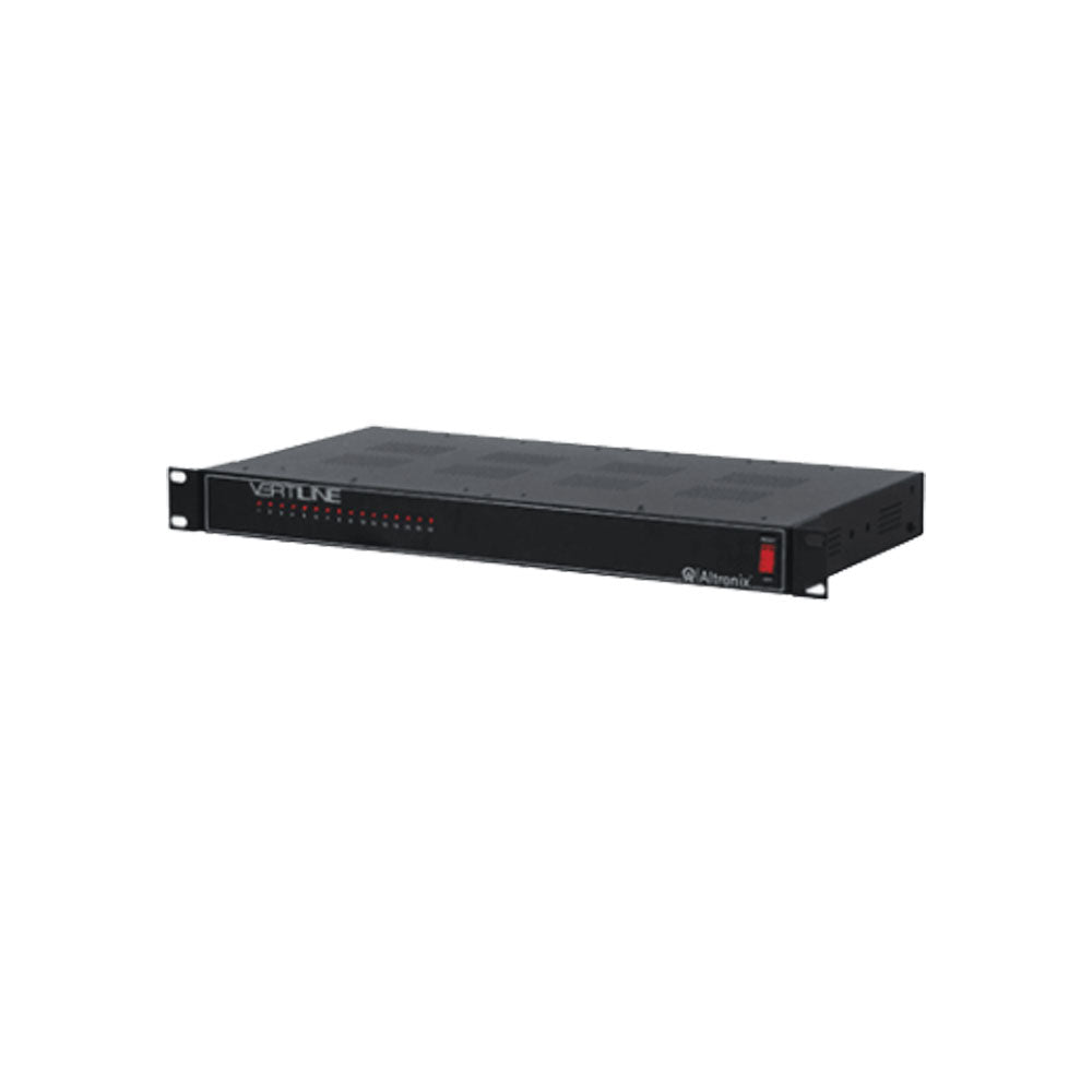 Altronix - VERTILINE33DV - DC CCTV Rack Mount Power Supply - 220VAC 50 or 60Hz at 0.75A Input - 16 PTC Protected Outputs 12VDC at 8A Max