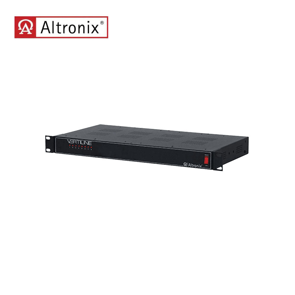 Altronix - VERTILINE3D - DC CCTV Rack Mount Power Supply - 115VAC 60Hz at 1.5A Input - 8 PTC Protected Outputs 12VDC at 8A Max