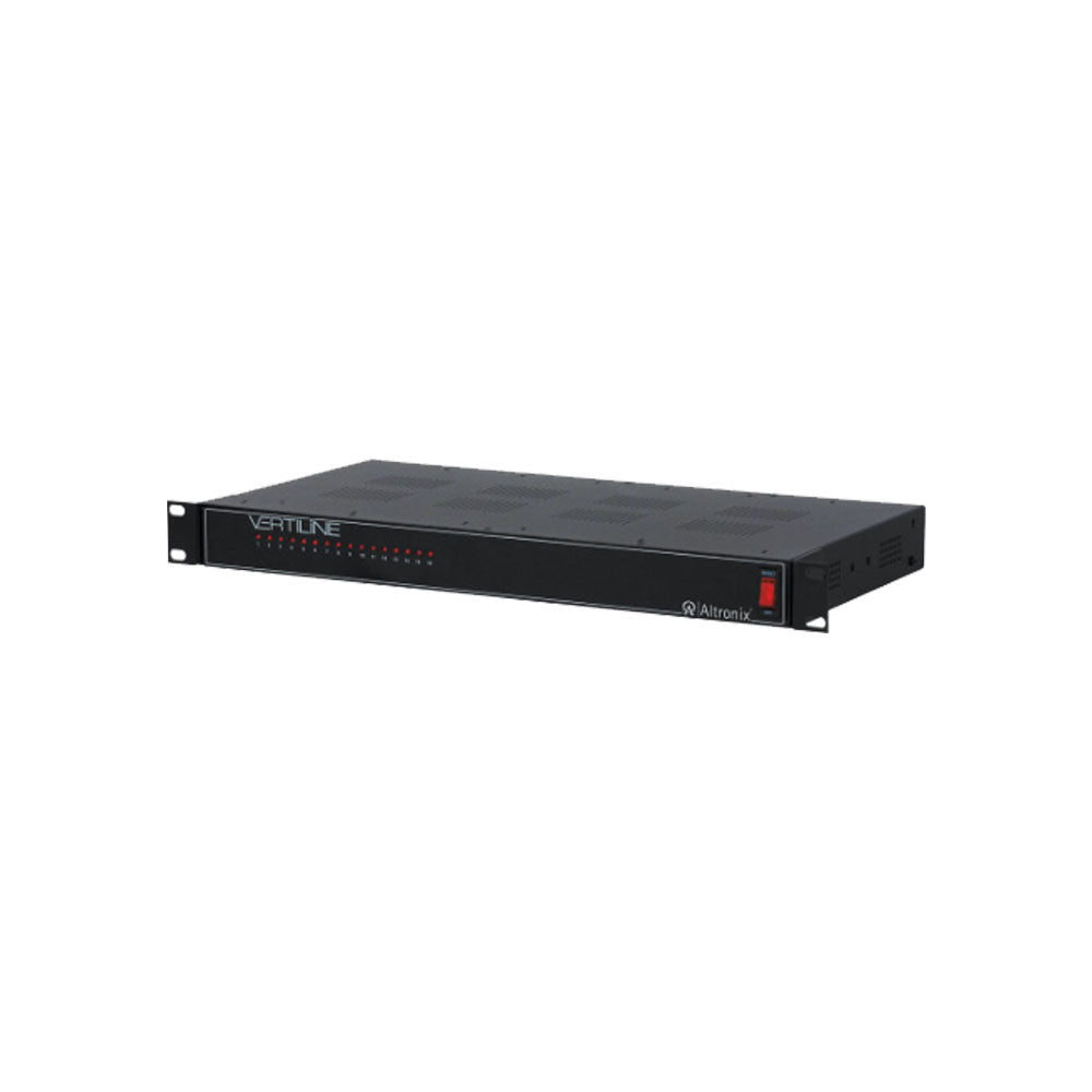 Altronix - VERTILINE63TDV - DC CCTV Rack Mount Power Supply - 220VAC 60Hz at 3A Input - 16 PTC Protected Outputs 24VDC at 16A Max