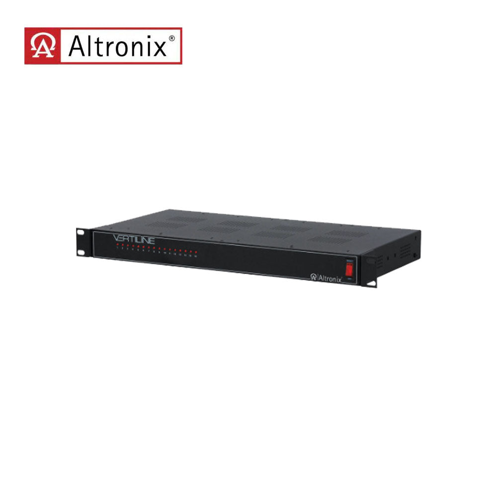 Altronix - VERTILINE63TDV - DC CCTV Rack Mount Power Supply - 220VAC 60Hz at 3A Input - 16 PTC Protected Outputs 24VDC at 16A Max