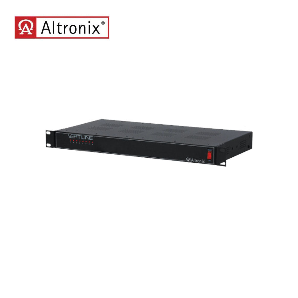 Altronix - VERTILINE6D - DC CCTV Rack Mount Power Supply - 115VAC 60Hz at 3A Input - 8 PTC Protected Outputs 24VDC at 8A Max