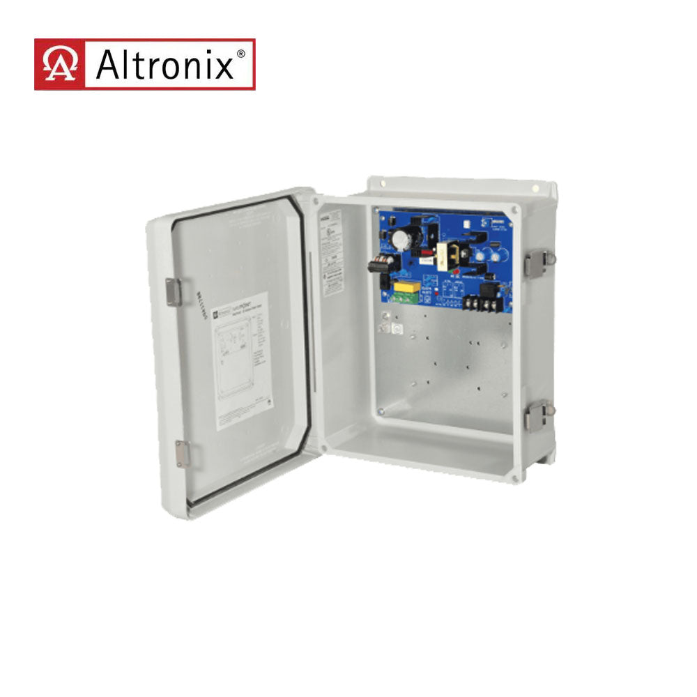 Altronix - WAYPOINT3 - DC Outdoor Power Supply Charger - 115VAC 60Hz at 0.95A or 220VAC 50Hz at 0.6A Input - Single Output - Weather Resistant Grey Enclosure