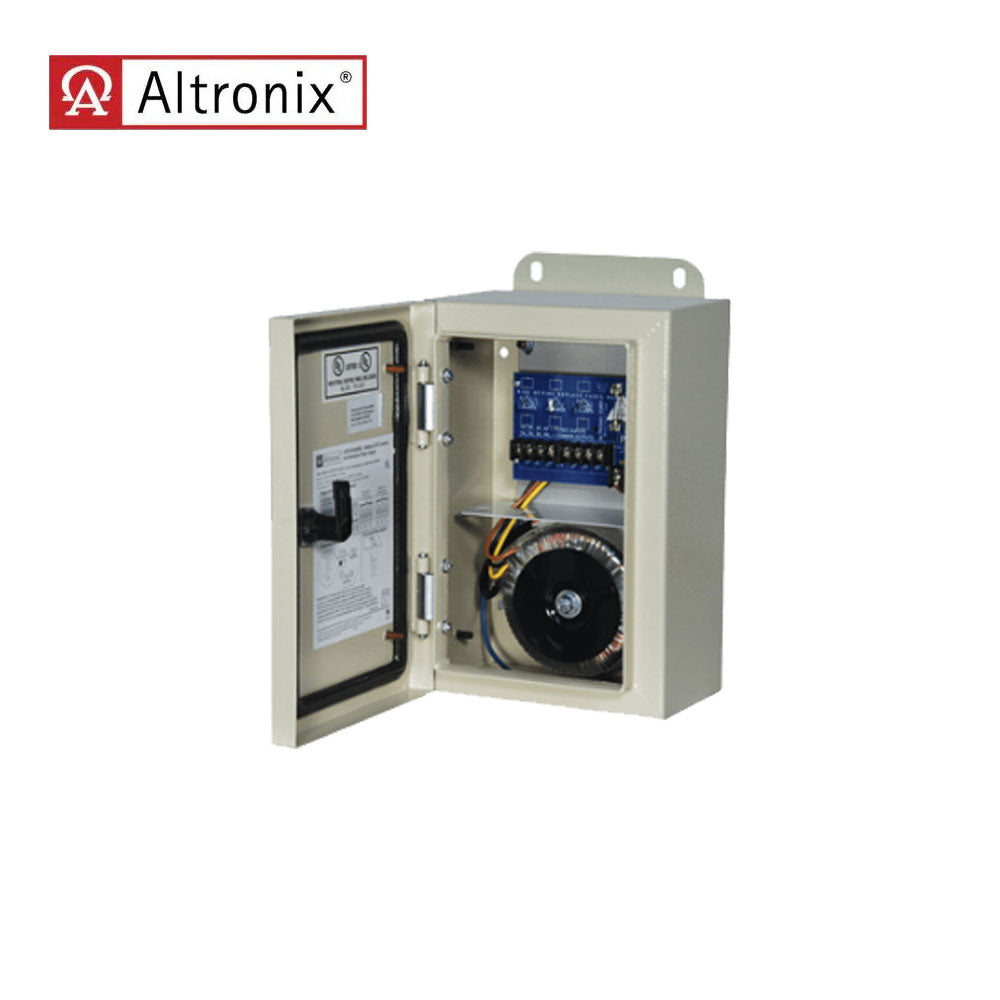 Altronix - WPTV244300UL - Outdoor CCTV AC Power Supply - 115VAC(50 or 60Hz) at 2.7A Input - 24VAC at 12.5 or 28VAC at 10A Output - Grey Enclosure